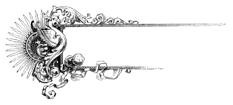 A decorative roman-style header piece